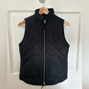 J. Crew Black Quilted Vest